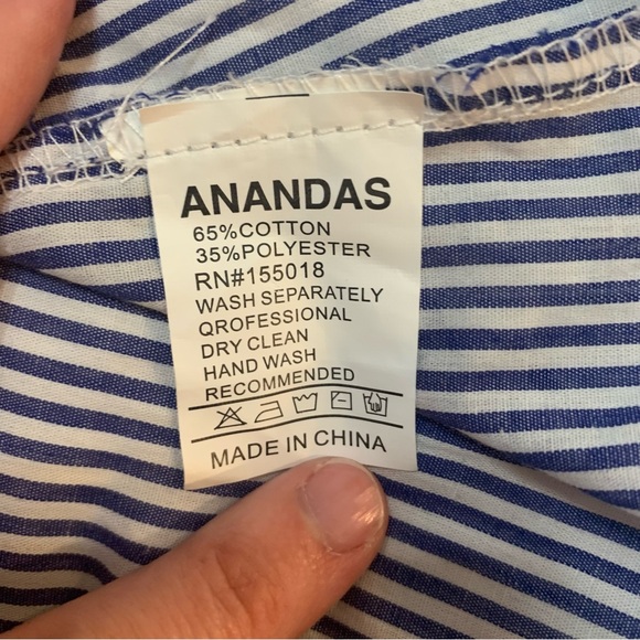 Anandas Large Multi Color Tunic Top with Tassels. - Picture 7 of 9